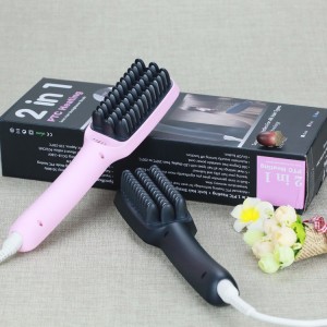 2 in 1 Anion Hair Straightener Styler Brush