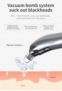 Ultrasonic Facial Vacuum Remover Portable Electric Acne Pore Cleaner Blackhead Remover